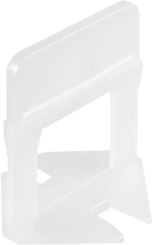 Raimondi Système de nivellement à clips en plastique, avec espace interne permettant l’insertion de coins pour le nivellement du carrelage, convient pour du carrelage avec une épaisseur comprise entre 3 et 12 mm, et pour un jointoiement minimum de 1,5 mm, livré en sachet