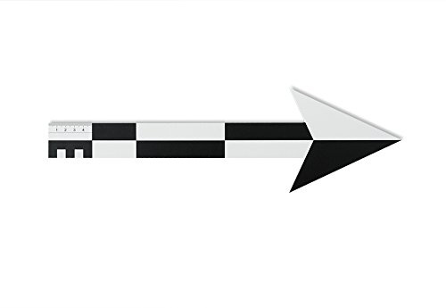 Sindutec® Fotomaßstab Dibond Nordpfeil 40 cm Lineal Maßstab