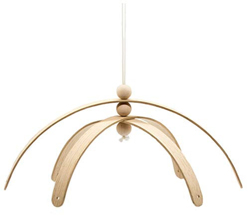 Hochwertiges Mobile zum selber basteln aus Eiche, Mobilestern, Mobilekreuz 6 armig, Holzmobile, Windspiel aus Holz, fürs Kinderzimmer, DIY Set als Deko fürs Kinderzimmer, Bausatz für Baby Mobiles