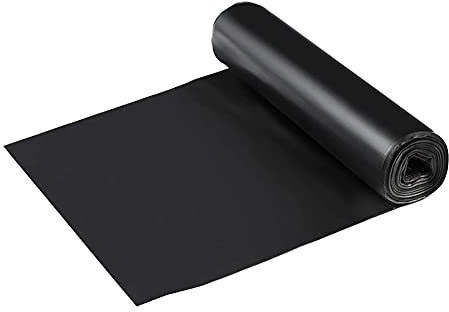 AWSAD Schwarzer HDPE Teichfolie, Schwimmteich Folie, Teich Undurchlässige Membran, Gartenpoolmembran Teich Folie, für Fischteich Bachbrunnen, 25 Größen (Color : Schwarz, Size : 2x8m)