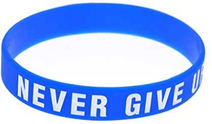 MISHITI Motivierende Silikon Armband nie aufgeben Schriftzug inspirierende Armband