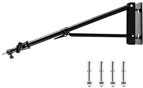 Selens Brazo triangular de 180 cm, rotación flexible de 180°, cámara de montaje en pared, para fotografía y estudio fotográfico, anillo de luz, caja