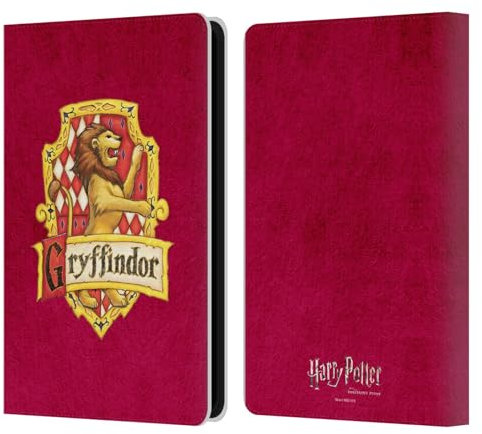 Head Case Designs Offizielle Harry Potter Gryffindor Kamm Sorcerer's Stone I Leder-Wallet-Hülle Kompatibel mit Kindle Paperwhite 5 (2021)