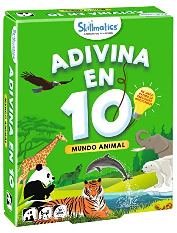 Ludilo - ¡Adivina En 10! Mundo Animal | Juegos De Mesa Niños 6 Años O Más | Juegos De Viaje Y Educativos | Juego Cartas Niños Y Adultos | Juego Mesa 6 Años