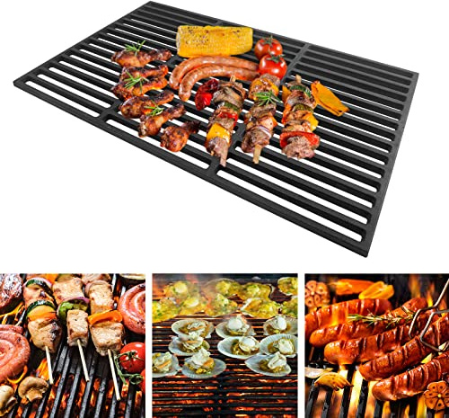 ACXIN Rechteck Gusseisen Grillrost 54x34cm Gussrost Emailliert Grill Gute Wärmeleitfähigkeit Holzkohlegrill Gasgrill, Zubehör für BBQ, Gussrost in verschiedenen Größen