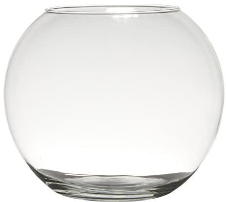 innaGLAS Vase Boule pour Bougies Tobi Earth en Verre, Transparent, 23cm, Ø30cm - Verre à Bougie