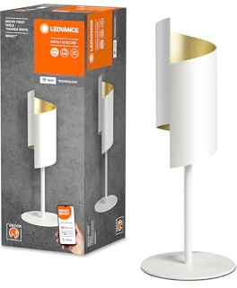 LEDVANCE SMART+ DECOR Twist lampada da tavolo WiFi, bianca, 12W, 840lm, luce bianca regolabile 3000-6500K, DIM, luce verso l'alto e il basso, controllabile tramite app, compatibile con Amazon, Google