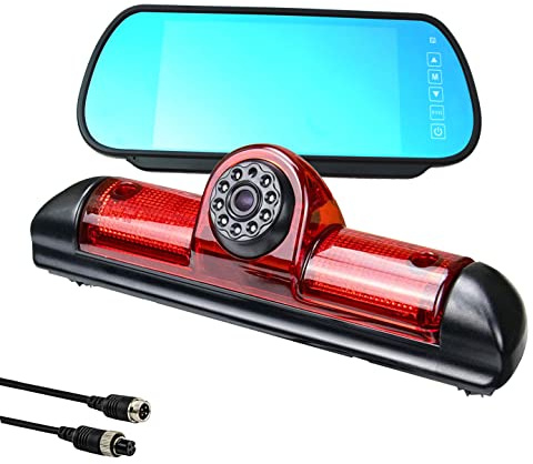 Caméra de recul pour feu de freinage sur le toit de voiture pour Citroën Jumper/Fiat Ducato X250/Peugeot Boxer (Caméras de recul avec moniteur)
