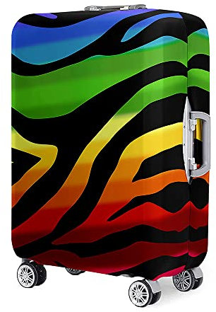 Morbuy Elastisch Reise Kofferhülle Kofferschutzhülle Koffer Schutzhülle mit Reißverschluss Luggage Cover Waschbar mit Kofferschutz-Bezug (Leopardenmuster,L (26-28 Zoll))