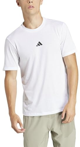 Adidas Herren Workout Logo Tee, White/Black, XL