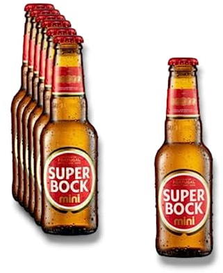 6 x Super Bock Mini Original 0,2l - Das Nr.1 Bier aus Portugal in der beliebten Mini Version mit 5,2% Vol.