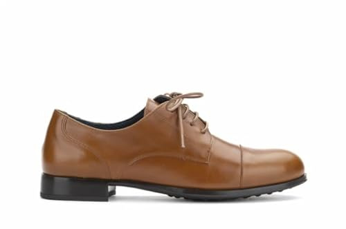 Zapato Mujer Cordones Oxford Bluchers Lince Marron | 30015 | Zapatos Planos Oxford y Derby para Mujer | Piel