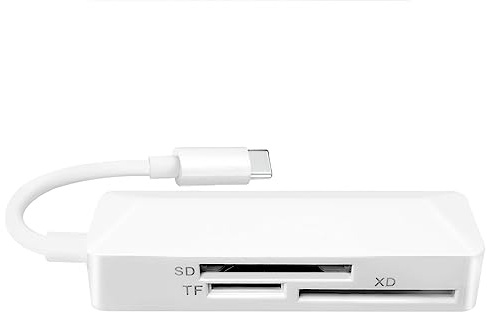 MONOJLY Mini lector de tarjetas de memoria 3 en 1 lector de tarjetas USB C lector de tarjetas TFSD XD 3 en 1 lector de tarjetas para computadora portátil teléfono tableta