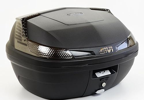 E-BIKERS B47NTML B47 BLADE TECH TOP CASE BAULETTO MONOLOCK 47 LT CATADIOTTRI FUMÉ COMPRESO PIASTRA E SCHIENALINO E131S compatibile con GIVI supporti e piastre