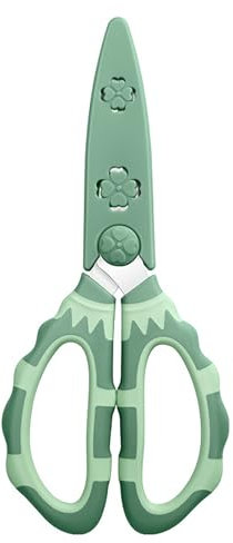 Premium Kitchen Scissors,Heavy Duty Kitchen Scissors, Stainless Steel Scissors for Chicken, Poultry, Fish, Meat,Pizza,Vegetables, Herbs, BBQ, Bones, Flowers (Green)