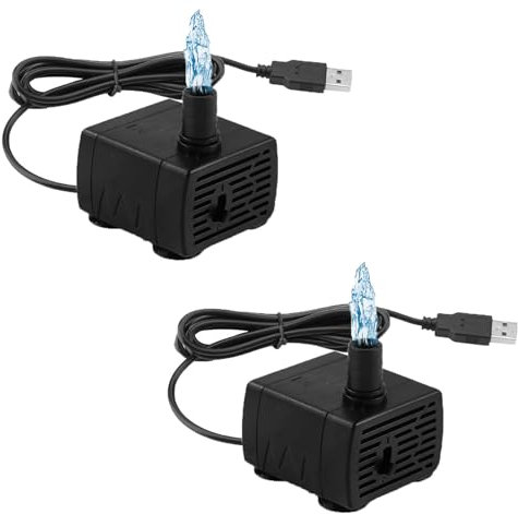 GERUI USB Mini Tauchwasserpumpe Mit Filterbaumwolle, 150L/H Tauchpumpe, Aquarium Pumpe, Einstellbare ultraleise kleine Wasserpumpe, USB Tauchpumpe Aquariumpumpe Förderpumpe Brunnenpumpe