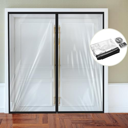 Amylove Zipper 72 x 80 Inch Dust Barrier Door, 6 x 6.7 ft Construction Wall