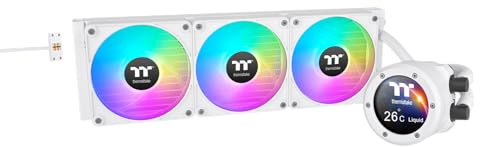Thermaltake | TH360 V2 Ultra EX Snow ARGB | 360mm AIO CPU Wasserkühlung | 2,1 TFT-LCD (480x480) | MagForce 2.0 Quick Connect | 3x CT120 EX ARGB Sync PWM | sehr leise | Intel LGA1851/1700 & AMD AM5