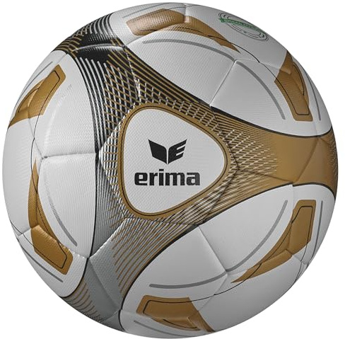 erima Balón de Fútbol Unisex Adulto Hybrid Training 2.0 (7192508), Blanco/Oro, 5