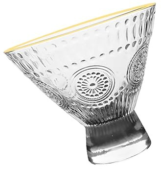 Cabilock Eleganter Eisbecher mit Goldrand Saftbecher Aus Glas für Die Familie