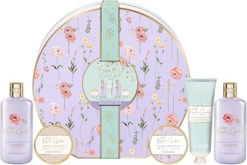 Baylis & Harding Royale Garden Lavender & Rosehip Tea Luxury Hat Box Gift Set (Pack of 1) - Vegan Friendly