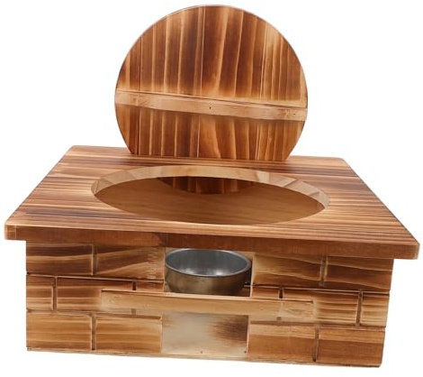 Gatuida Support de Réchaud Vintage pour Cuisine Étagère Porte Wok Mini Réchaud à Présentoir Dassiettes Spéciales Ambiance Chaleureuse pour Maison et Restaurant