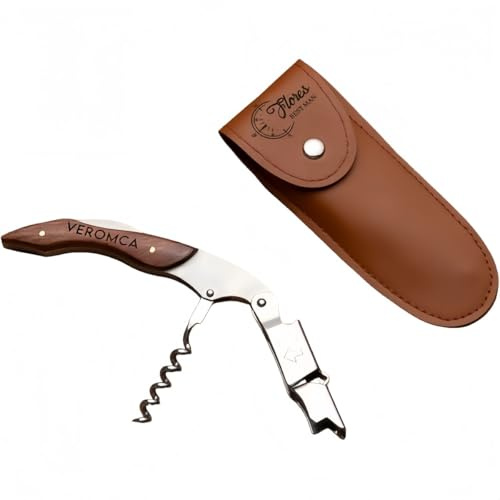 Llave De Vino Personalizada, Sacacorchos Profesional Grabado A Medida Con Mango De Palisandro, Cortador De Papel De Aluminio Con Doble Bisagra Y Destapador Para Camareros Regalos Para Amantes Del Vino