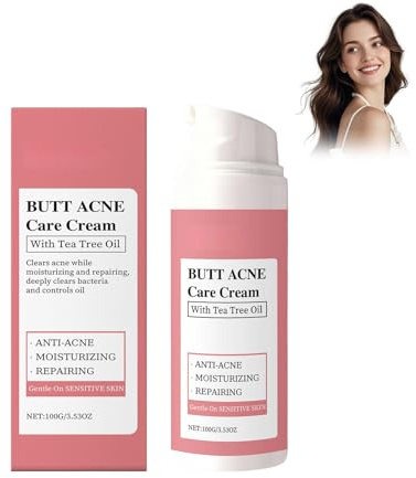 Crema per la pulizia dell'acne per glutei e cosce, 100 G Po-Acne Crema Anti Brufoli Sui glutei Butt Acne Crema Riduzione dell'acne Creme Per La Schiena, Metti Morbida E Liscia Po Pelle