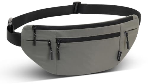 Money Belt Passport Holder Travel Wallet RFID Blocking (Grey)