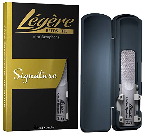 Légère Reeds - Altsaxophonblatt, Signature, Blattstärke 2.75 (ASG2.75) - Hochwertiges synthetisches Holzblasrohr