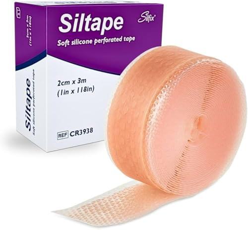 SILTAPE Ruban adhésif perforé en silicone souple 2 cm x 3 m – 2 cm x 3 m