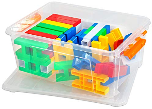 Betzold - Leiter-Steckspiel 56-teilig - Bunte Bausteine, kreativ Bauen oder nach Vorlage
