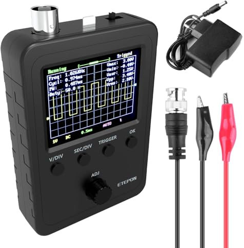 Kit Oscilloscopio Digitale 2.4TFT con Sonda Cavo a Clip BNC (Macchina Assemblata) - EM001.