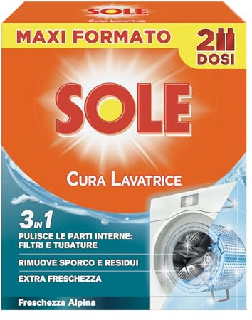 Sole Cura Lavatrice Freschezza Alpina, Confezione da 2 Cura Lavatrice da 250 ml