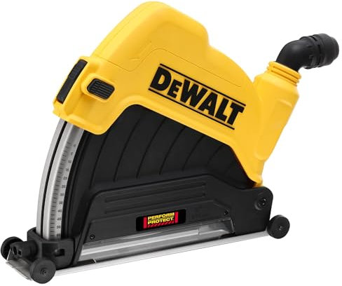 Dewalt Winkelschleifer-Schutzhaube DWE46229 (230 mm Scheiben-Ø, max. Schnitttiefe: 60 mm, für Betonarbeiten, drehbarer Absaug-Anschluss, AirLock kompatibel, große Absaugöffnung)