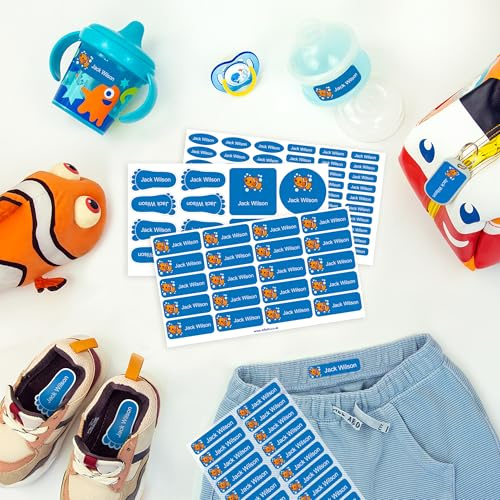 Pack 111 Namensaufkleber für Kleidung & Gegenstände - DE