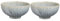 Denby - Halo Speckle Rice Bowls Set of 2 - Grey, Neutral Patterned Dishwasher Microwave Safe Crockery 480ml - Glazed Ceramic Stoneware Tableware - Chip & Crack Resistant Soup Bowls