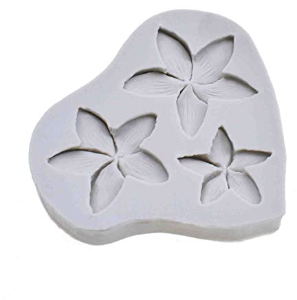 Reland Sun Moule en silicone en forme de fleur de Plumeria - Moule pour fondants et chocolats - Moule à gâteau