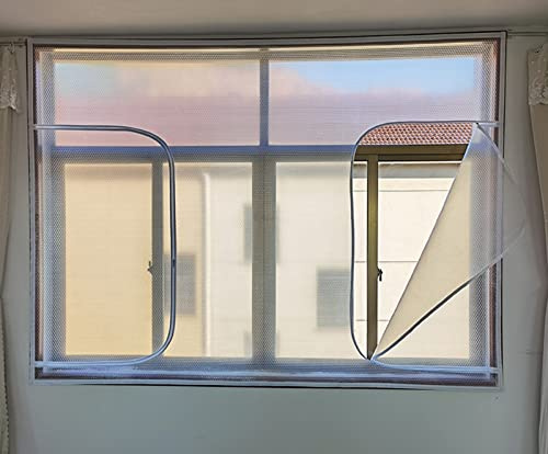Fenster-Isolierfolie,Isolier-Schutz-Vorhang,Wärmeschutzvorhang für Türen,Kälteschutz und Wärmeschutz im Winter,Ideal für die Nutzung von Klimaanlagen im Sommer,Selbstklebend (W*H:130x150cm/51x59in)