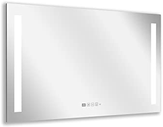LM600-Pro Infrarot Spiegelheizung, 600W, mit LED-Licht und Touch-Display, Sundirect App Steuerung für iOS u. Android, 110x65cm