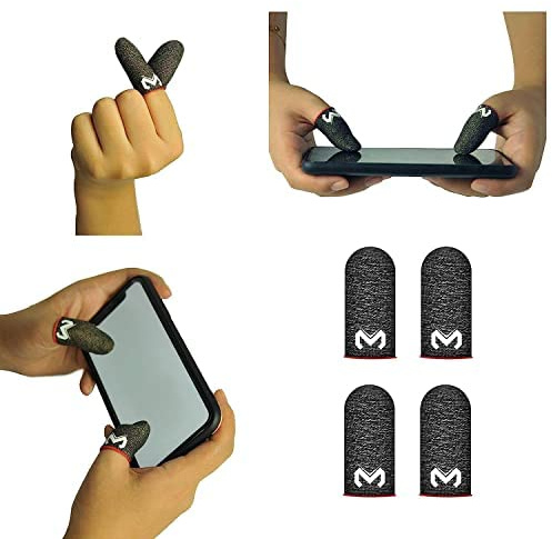 Paquet De 4 Pubg Mobile Finger, Witbicg Gants Gaming Gant Doigt Toucher Soyeux Parfait Résistant à La Transpiration - Parfait Pour Le Pouce Et l'Index, Compatible Avec Tous Les Appareils Mobiles