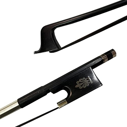 Geigenbogen High Class Black Carbon Faser Geige Bogen Blackbow Hair Professionell Nickel Silber Peacock Ebony Frosch
