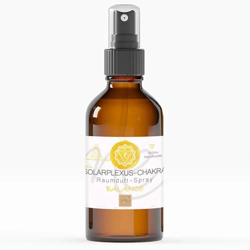 Thats me organic Bio SOLARPLEXUS-CHAKRA Spray BALANCE (Gelb) – Energetische Reinigung mit unvergälltem Bio-Alkohol – Handmade Aura, Raum, Meditations & Yoga Spray – Für Auraschutz & Balance