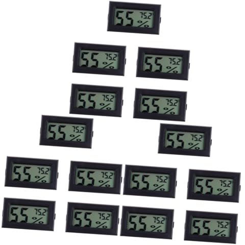 Kisangel 15 Stk Heimhygrometer Humidore Wetter Hygrometer Feuchtigkeitsmonitor Hygroskop Elektronisches Hygrometer Mini Digital Temperatur- Und Feuchtigkeitsmesser Drinnen