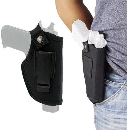 ZLXFT Universal Jagd Verdeckter Gürtelholster Taktische Pistolentaschen Bund IWB OWB Pistolenhalfter für Klein- und Großpistolen für Rechts- und Linkshänder