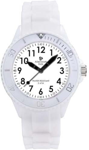 Alienwork Kids Reloj de Aprendizaje Infantil Niño Niña Tiempo de Aprender Impermeable 5 ATM