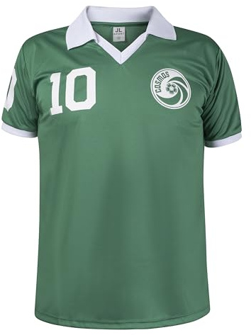 JL Sport Pele Edson Arantes do Nascimento Retro NY Cosmos Football League Kids Green 10 Jersey, gRÖN, 6 år