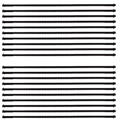 Jeu de lames de scie à chantourner, Lames de scie à chantourner à extrémité unie, en acier à haute teneur en carbone, remplacement 14TPI for la plupart des coupes de bois, métal et plastique, 200 pièc