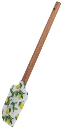 Cabilock Espátula De Silicona Con Mango De Madera Raspador De Pastel Para Decorar Y Hornear Ideal Para Crema Y Pastelería 12.8 Pulgadas De Largo Fácil De Limpiar