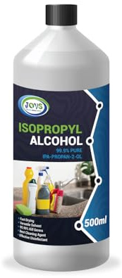 Isopropyl Alcohol 99.9% Pure | Lab Grade IPA | Isopropanol 500 ml | Rubbing Alcohol for Cleaning and Disinfecting | Solvent for Electronics, Windows, Glass and Appliances.